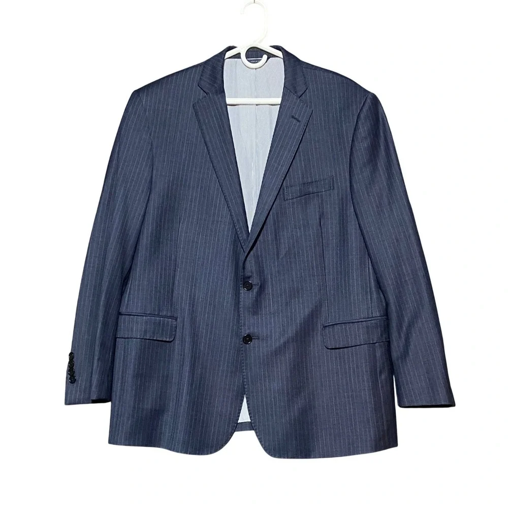 Brooks Brothers Explorer Regent Fit Pinstripe Wool Blend Sport Coat‎ Blazer 46R